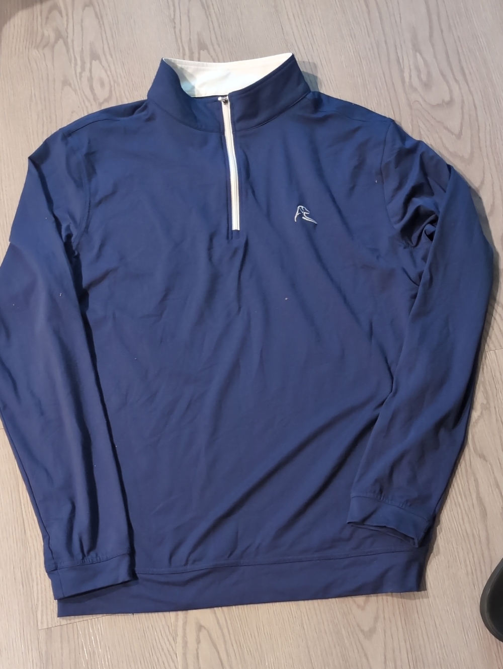 Rhoback Navy Long-Sleeve Quarter-Zip Rash Guard